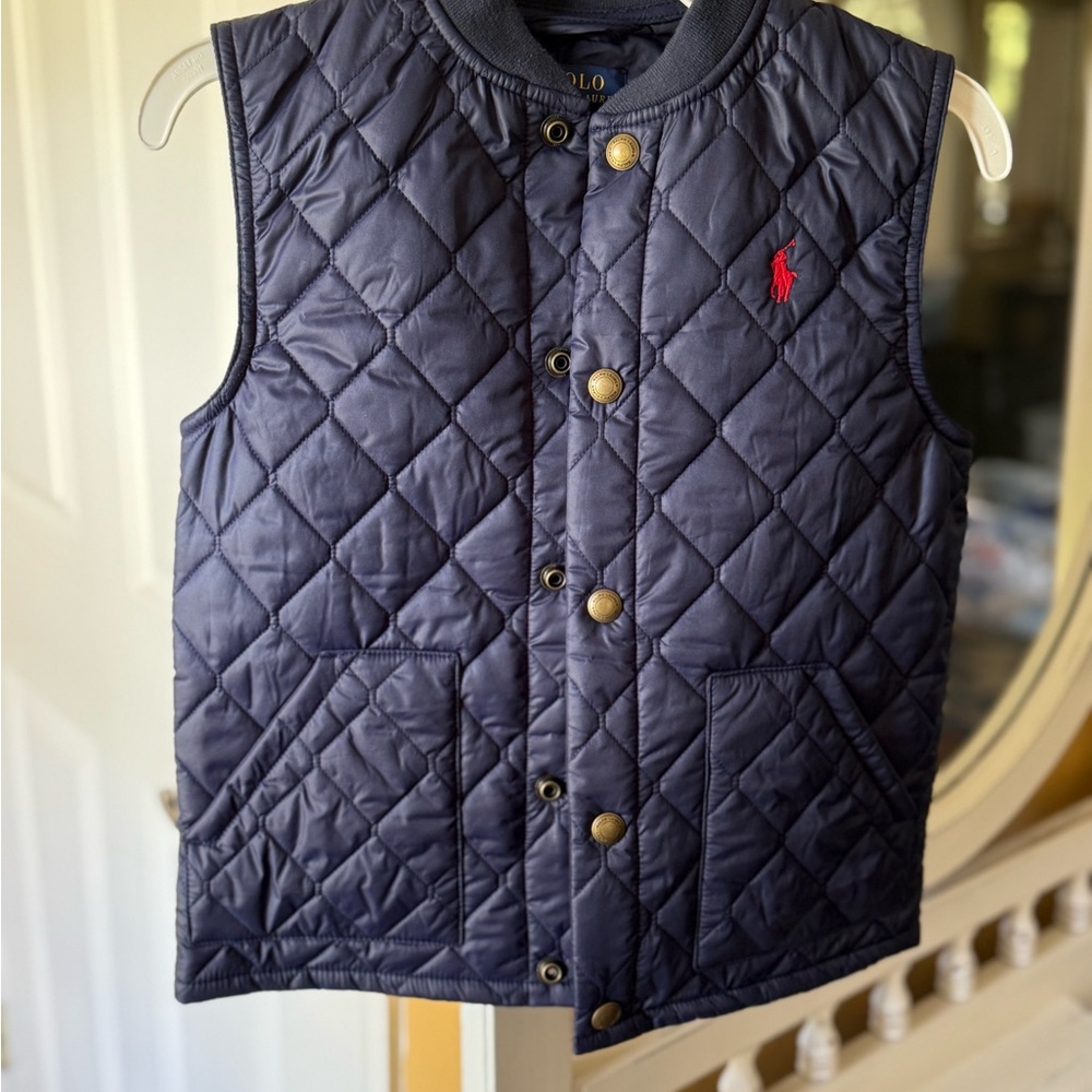 Polo by Ralph Lauren Navy Quilted Vest for Kids